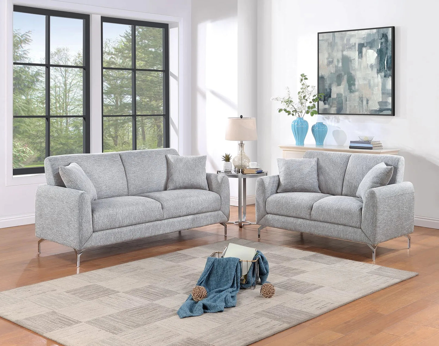 light grey sofa set