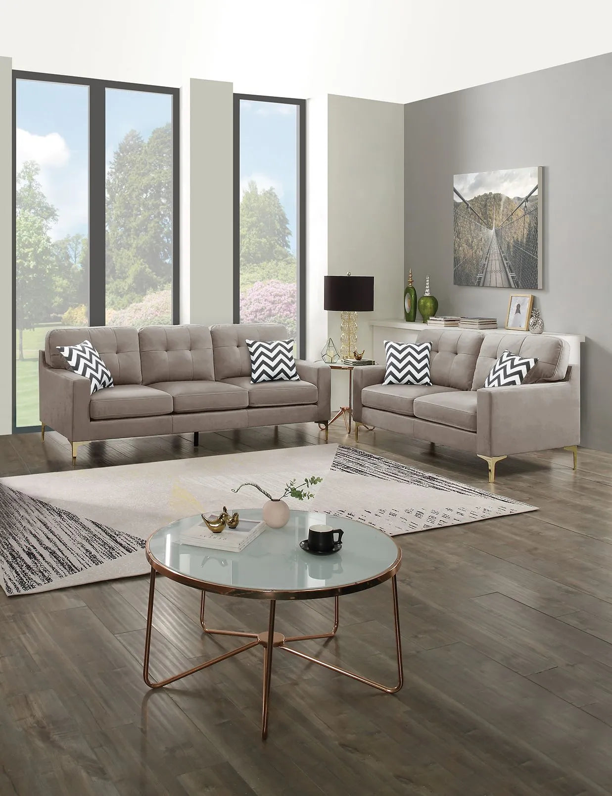 light brown sofa set