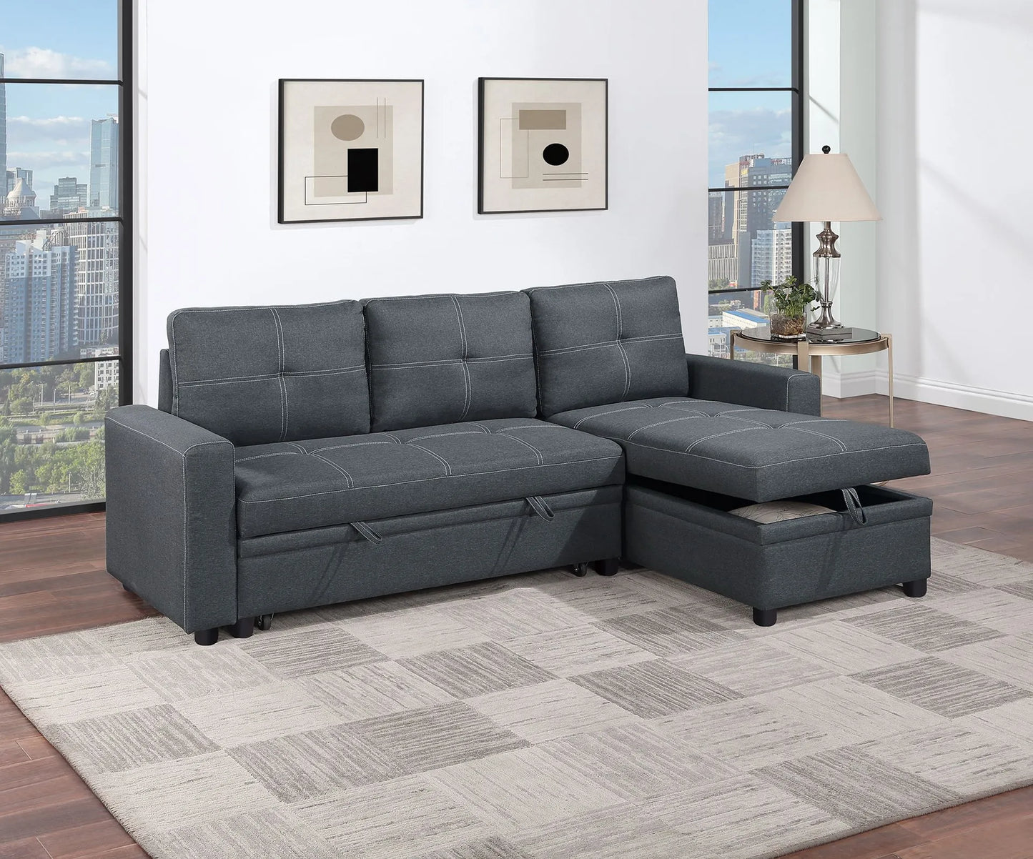 charcoal fabric sofa sectional