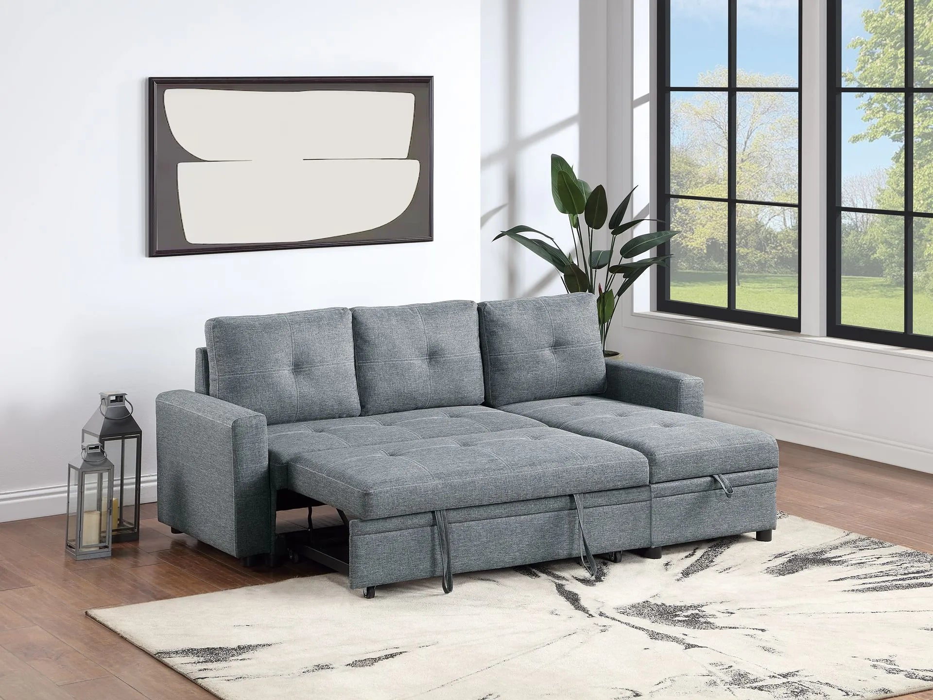 grey fabric sofa sectional