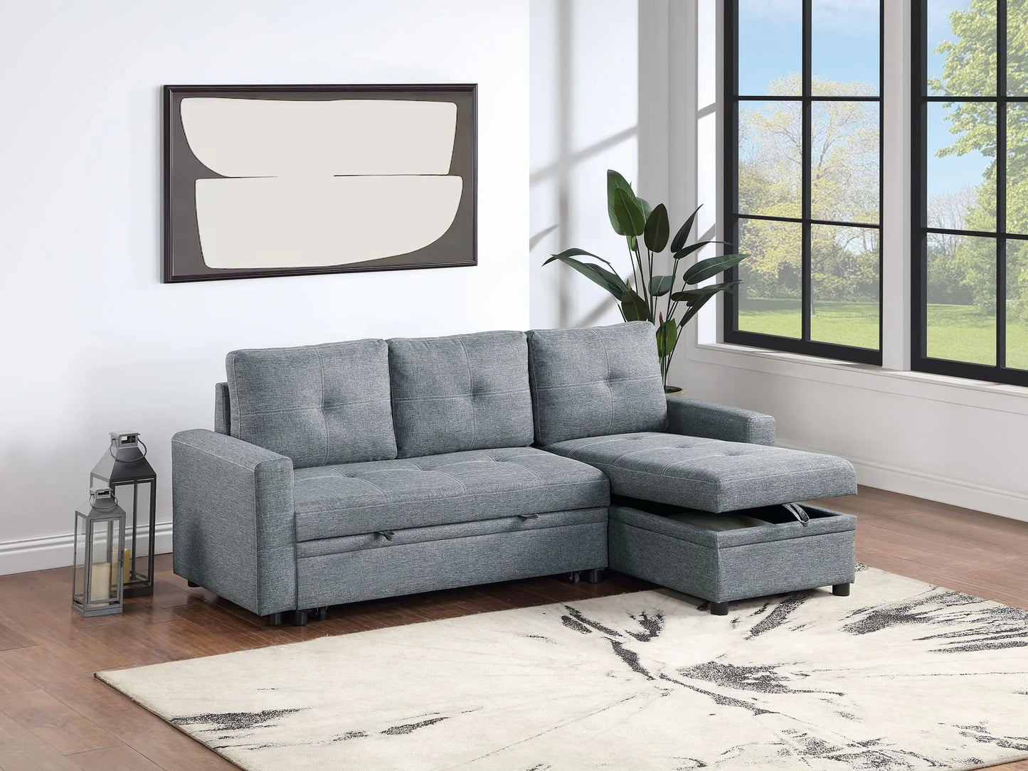 grey fabric sofa sectional