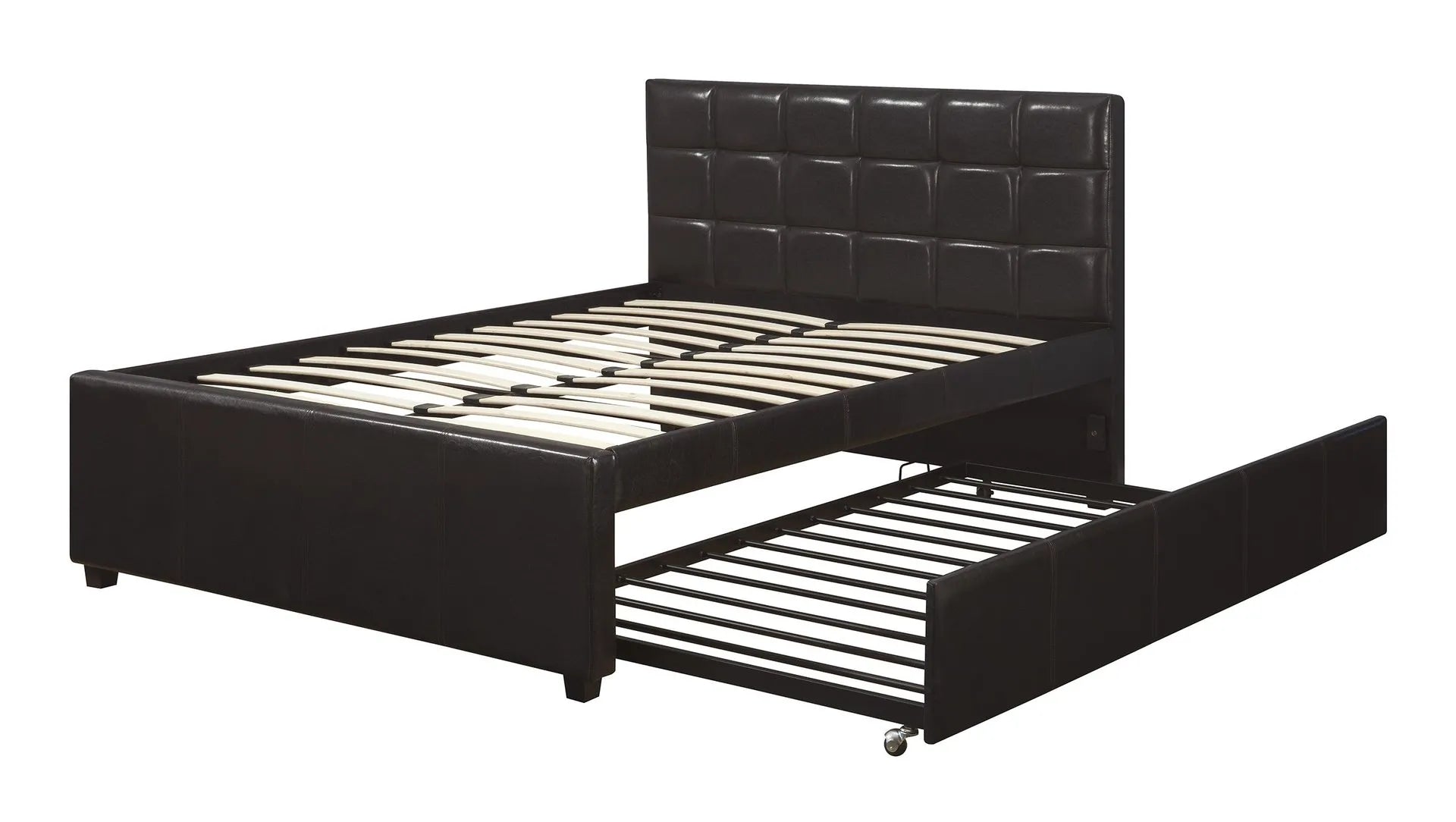 leather single bed