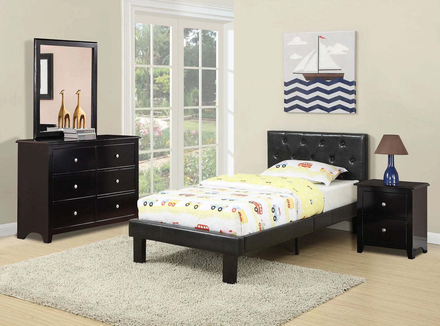 black bedroom set