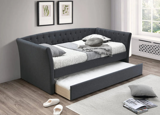 charcoal fabric day bed