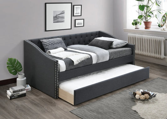 charcoal fabric day bed