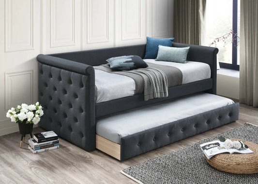 charcoal fabric day bed