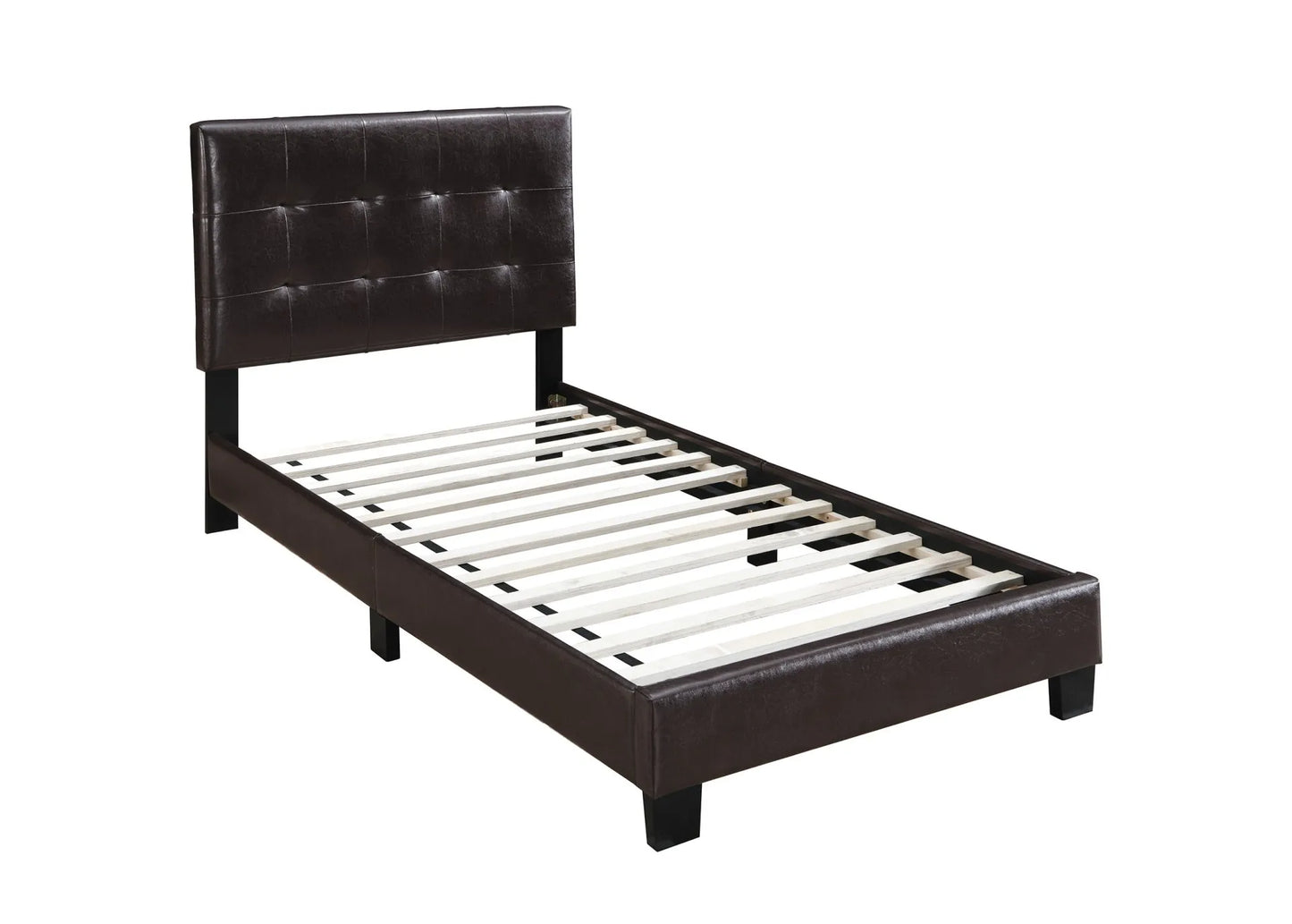 brown single bed