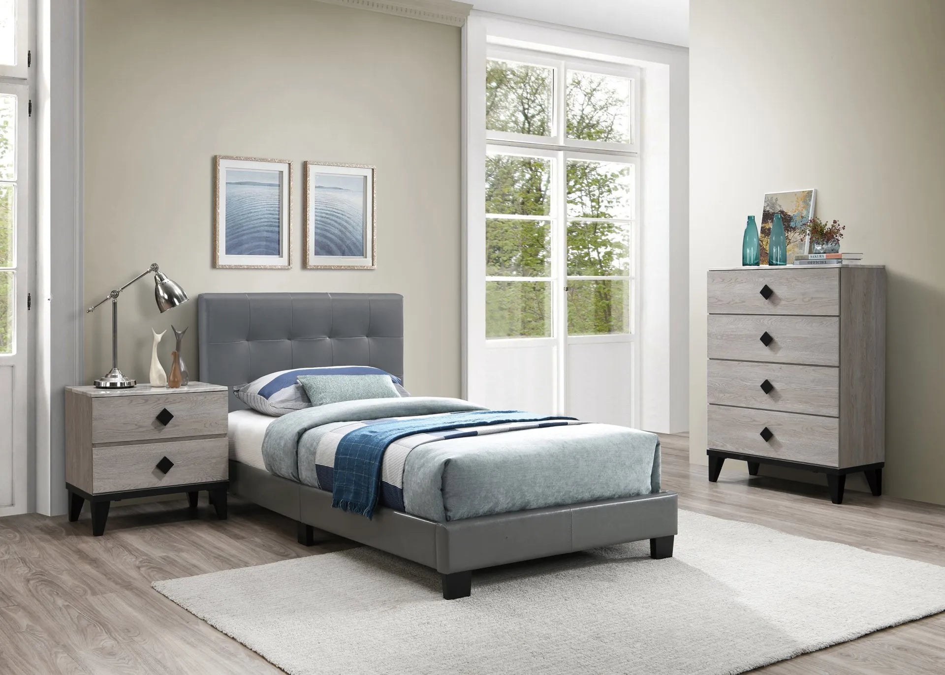 grey bedroom set