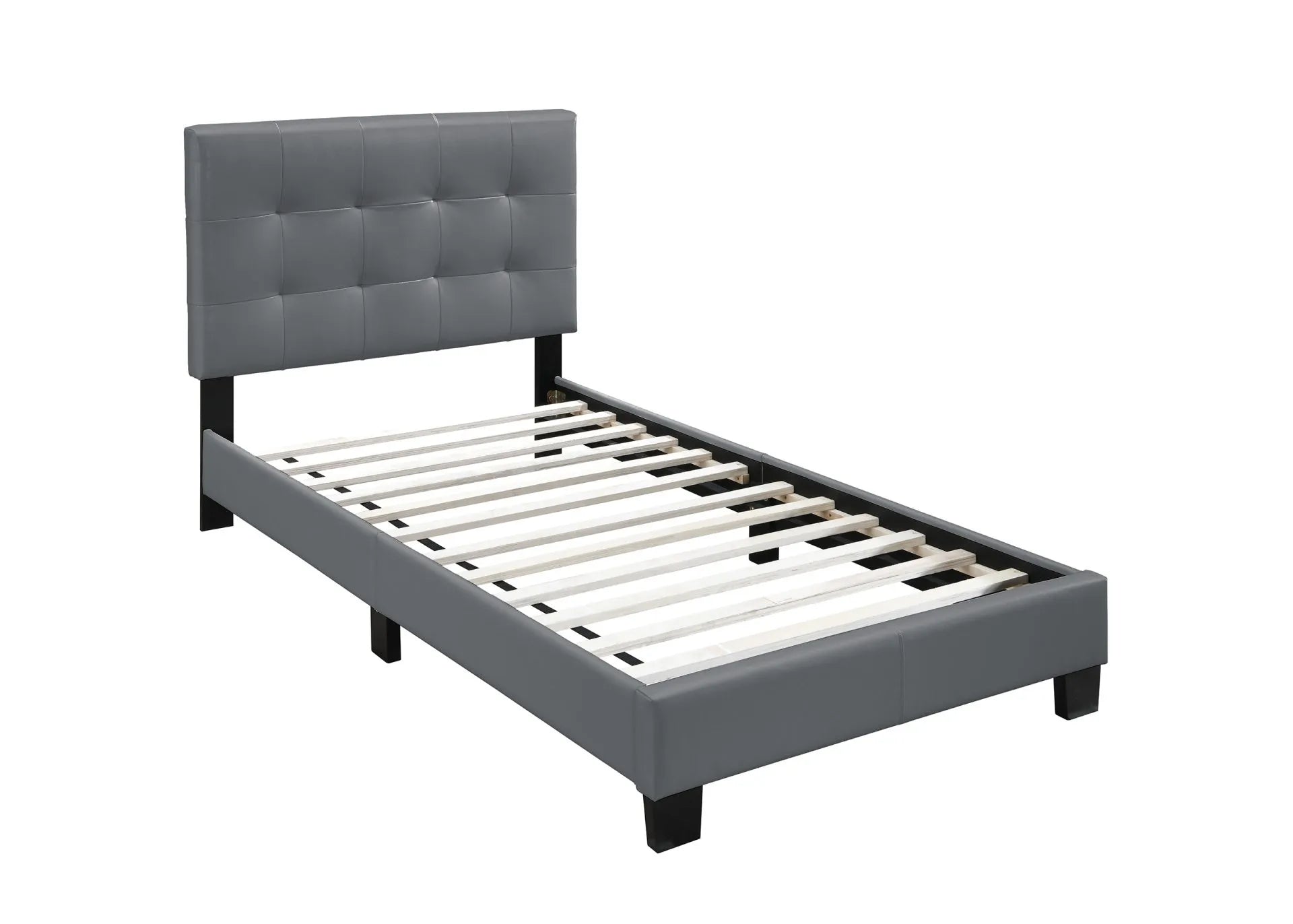 grey single bed