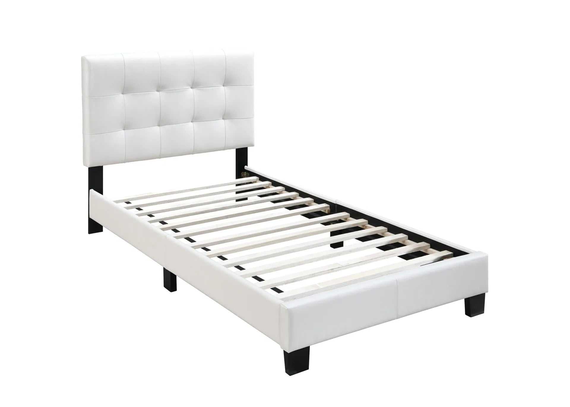 white single bed