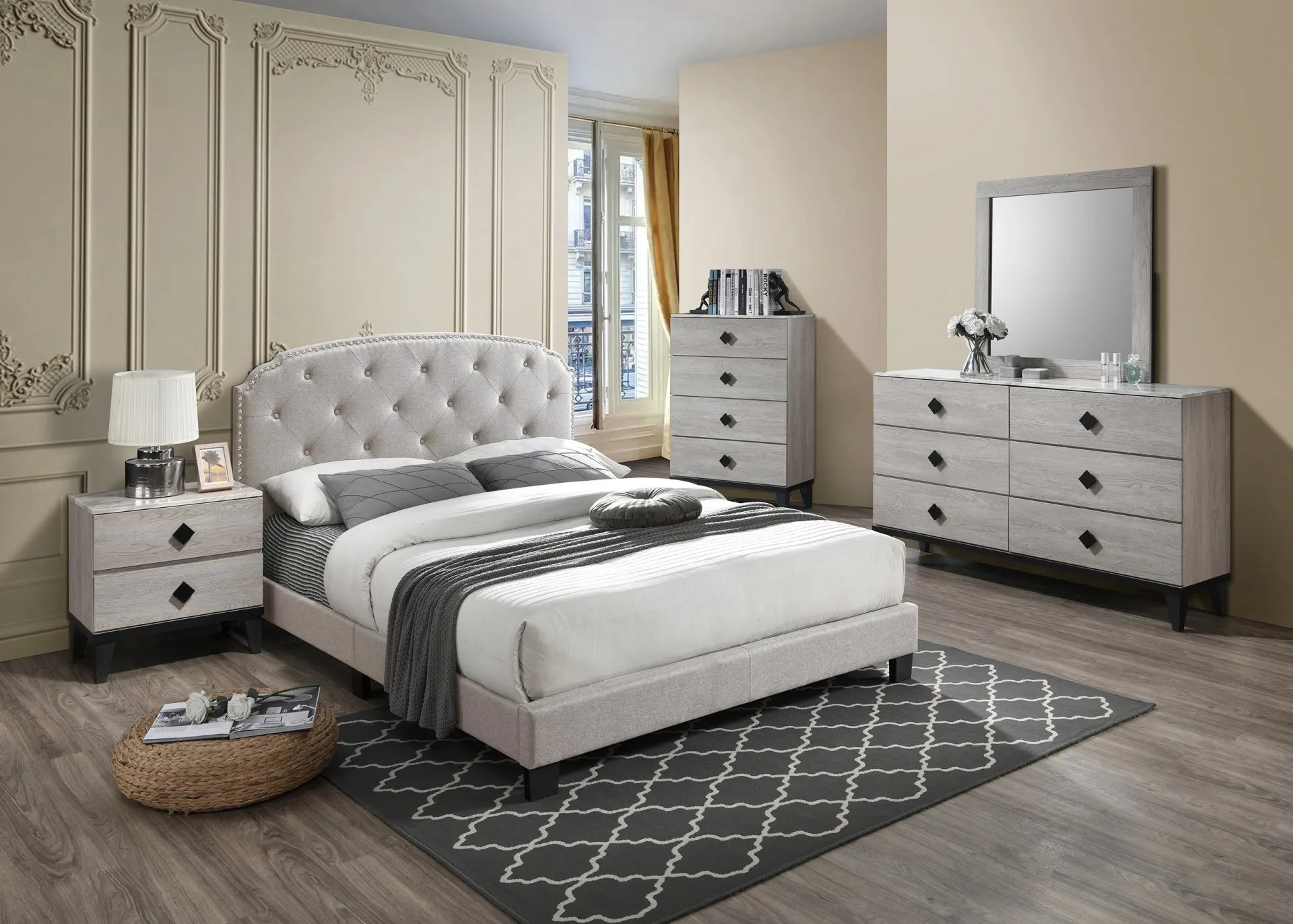 light brown bedroom set