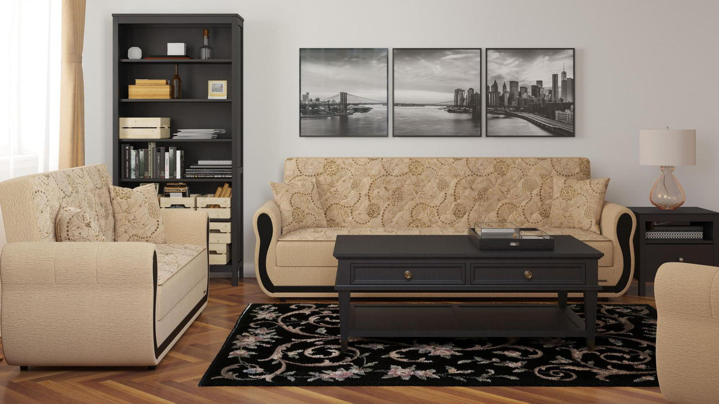 beige fabric sofa set