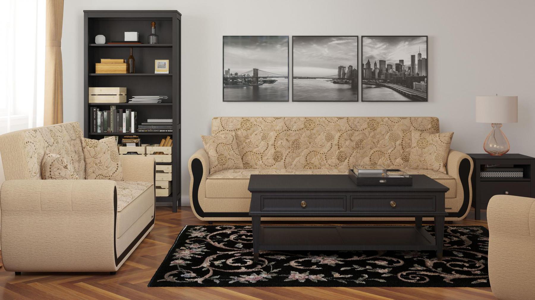 beige fabric sofa set