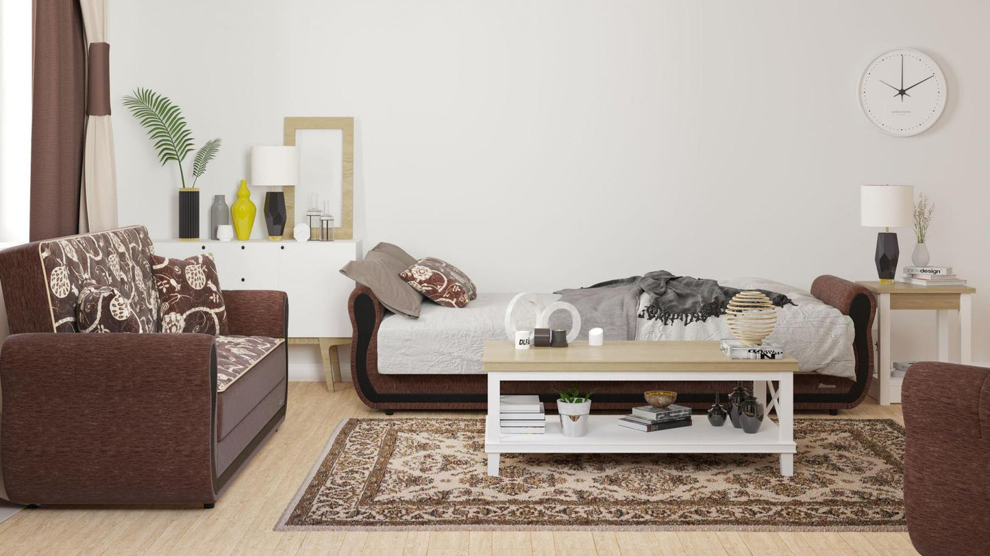 brown fabric sofa set