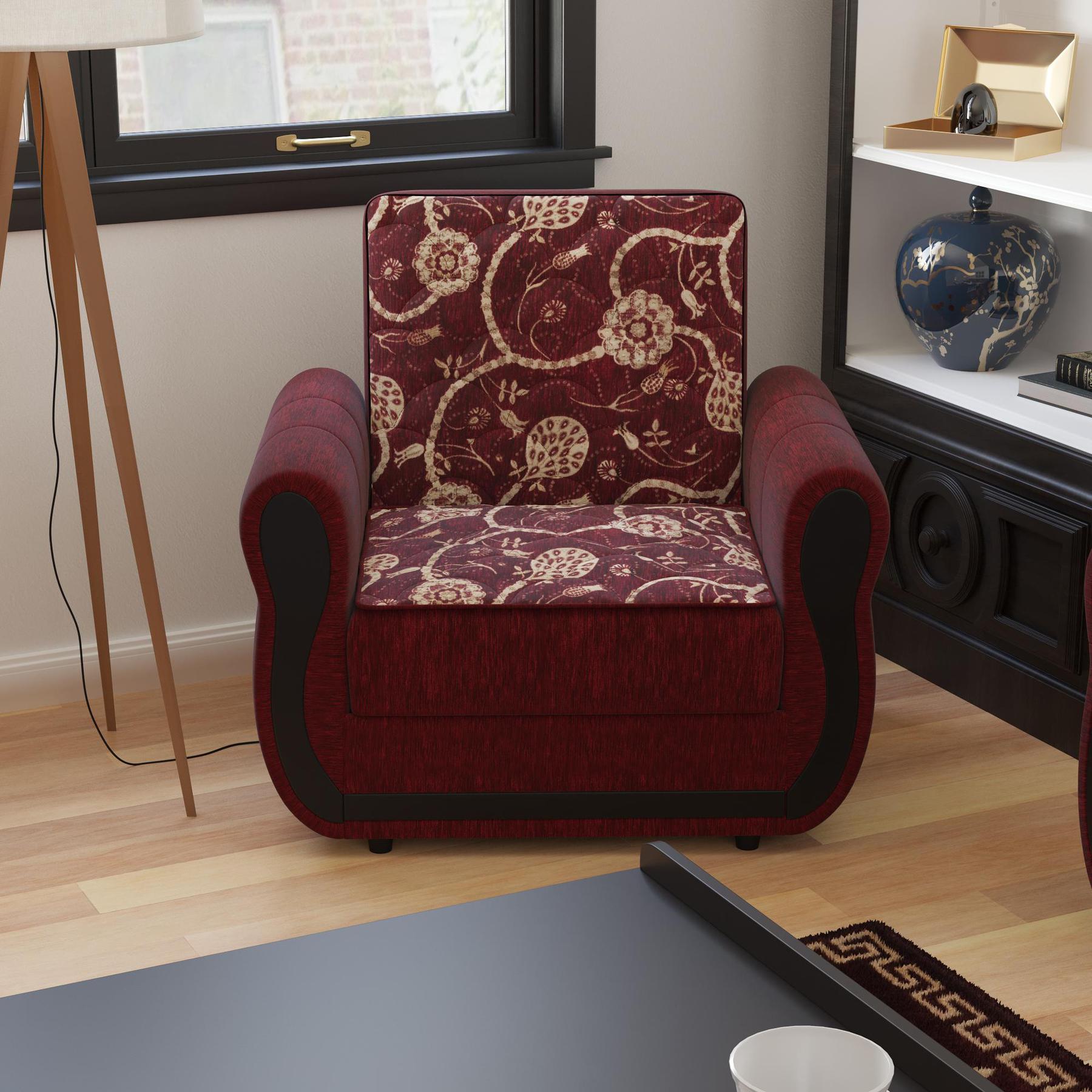 burgundy fabric chair