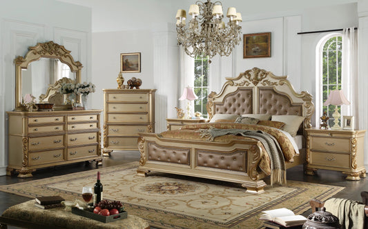 golden bedroom set