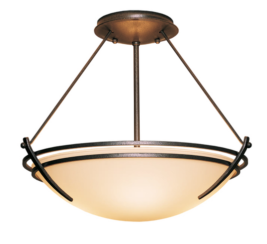 steel semi flush ceiling light