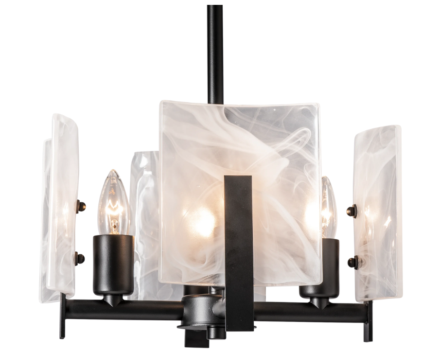 black semi flush ceiling light