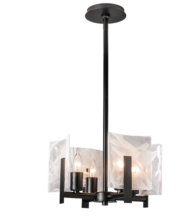 black semi flush ceiling light