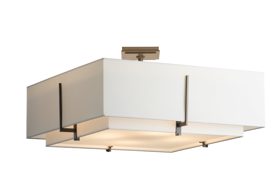 square semi-flush ceiling light