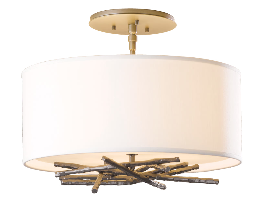 Steel metal semi flush ceiling light