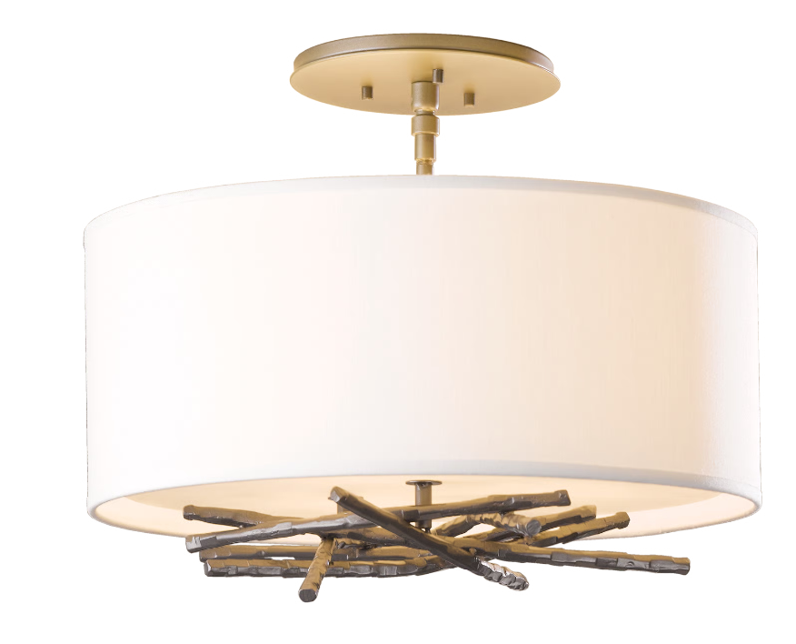 Steel metal semi flush ceiling light