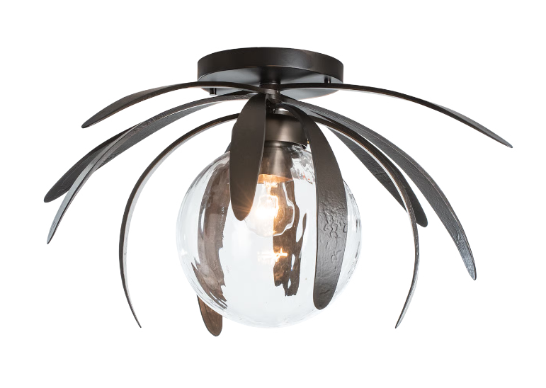 black semi flush mount light