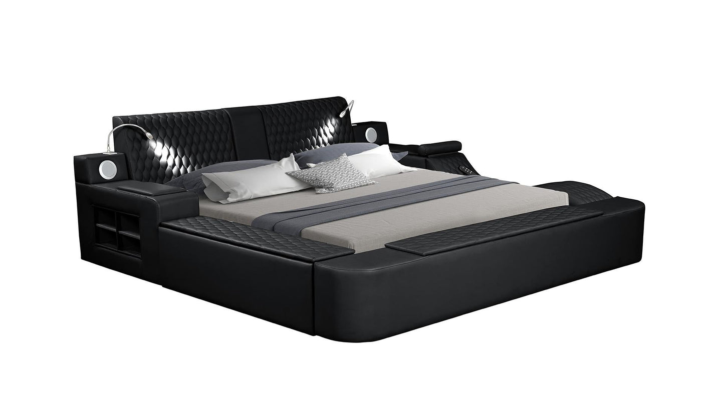 black single bed