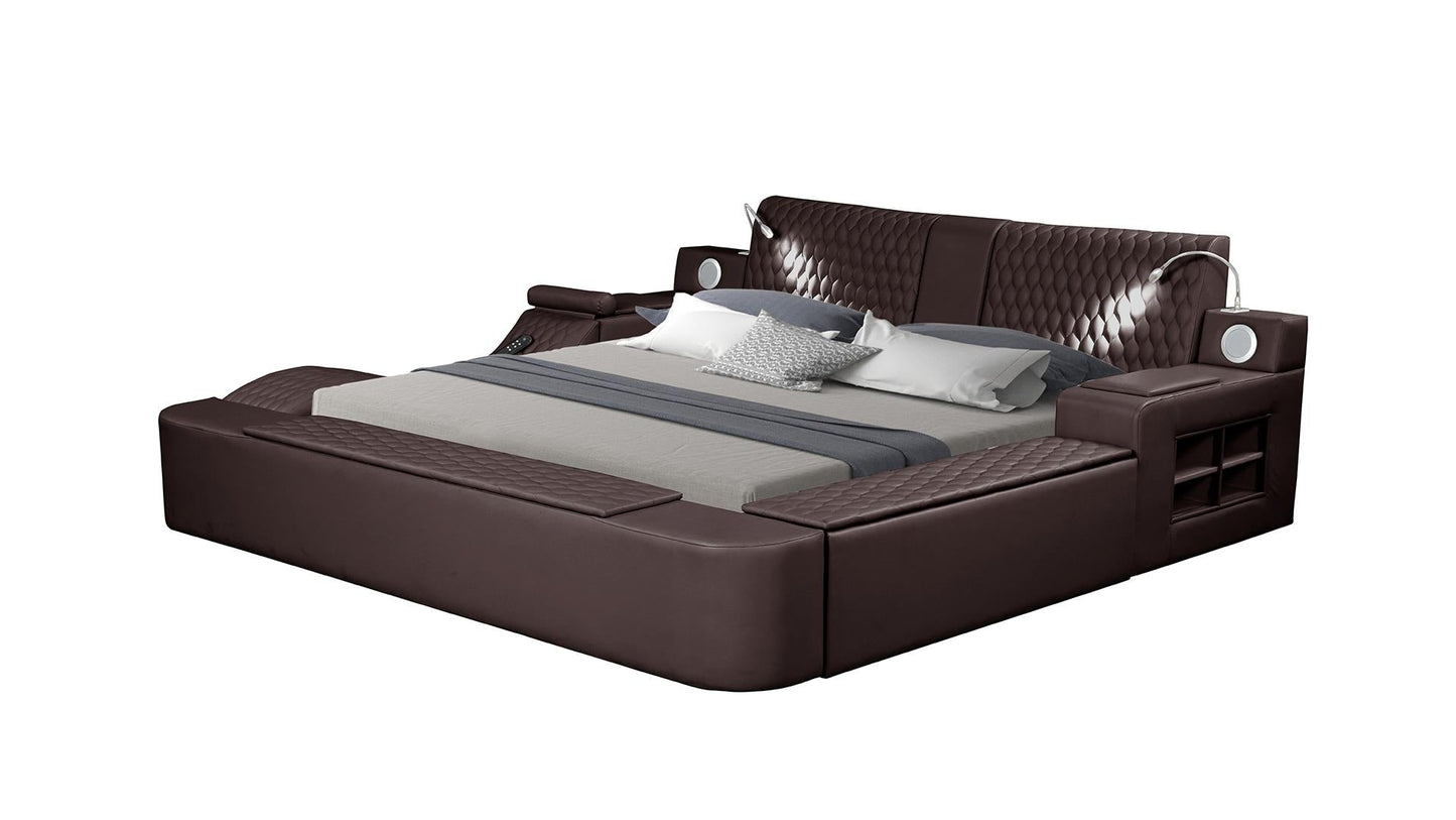 brown single bed