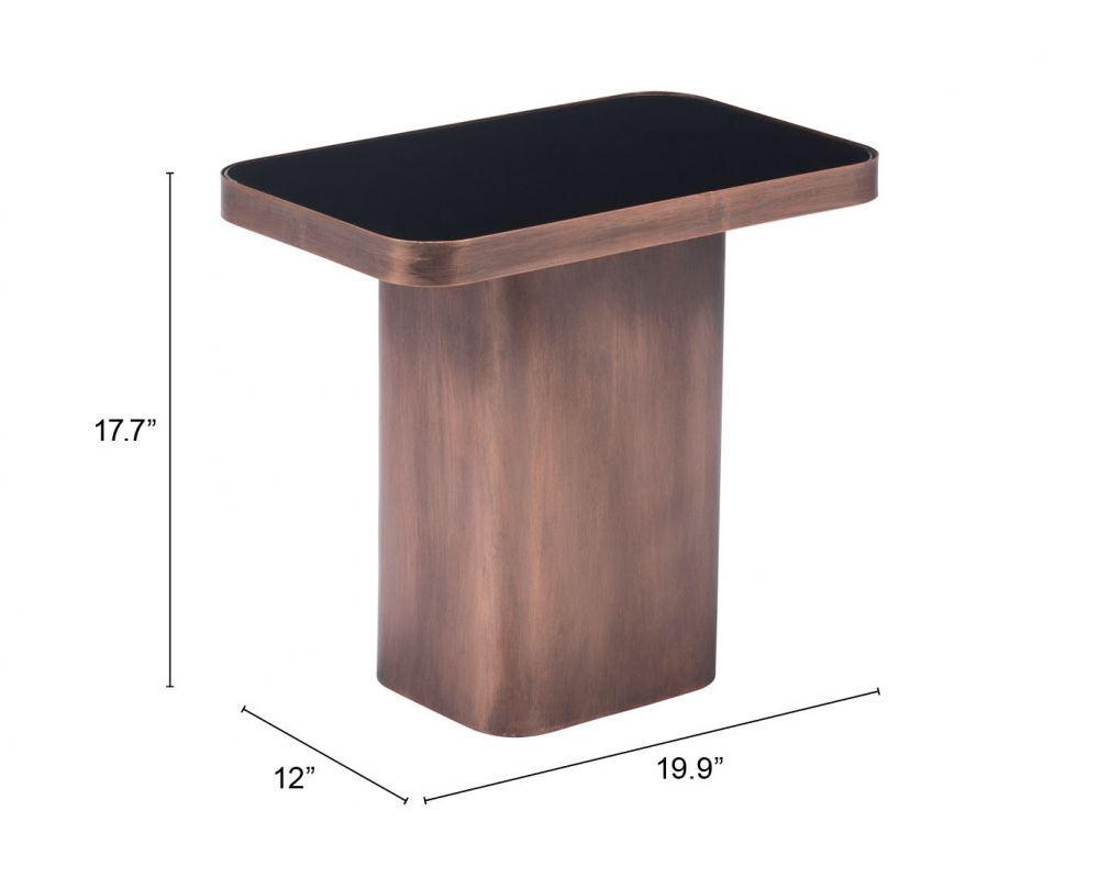 glass end table