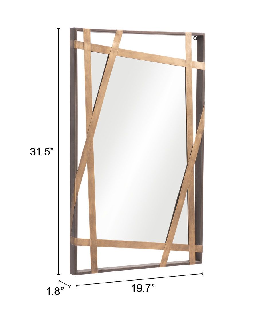 steel frame wall mirror