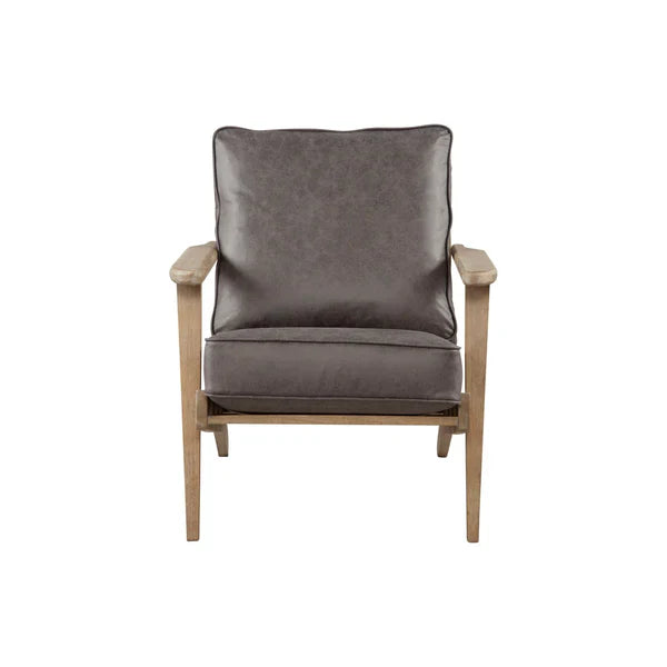 grey fabric accent chair