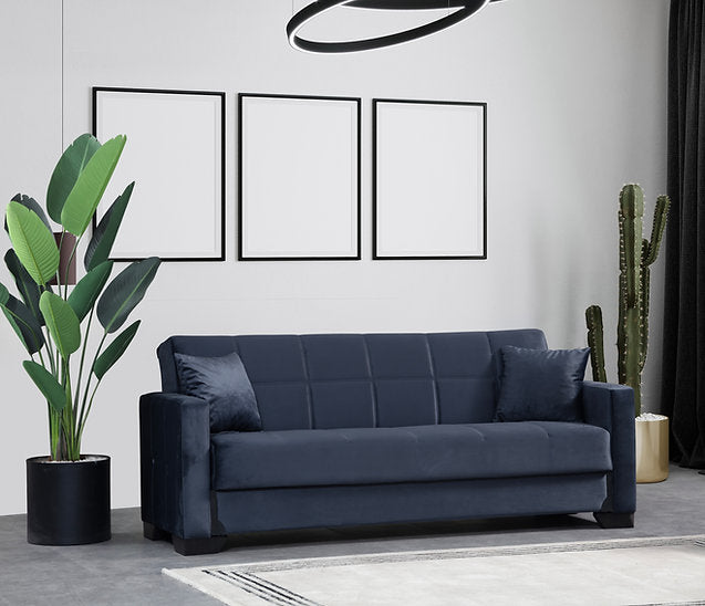 dark grey fabric sofa set