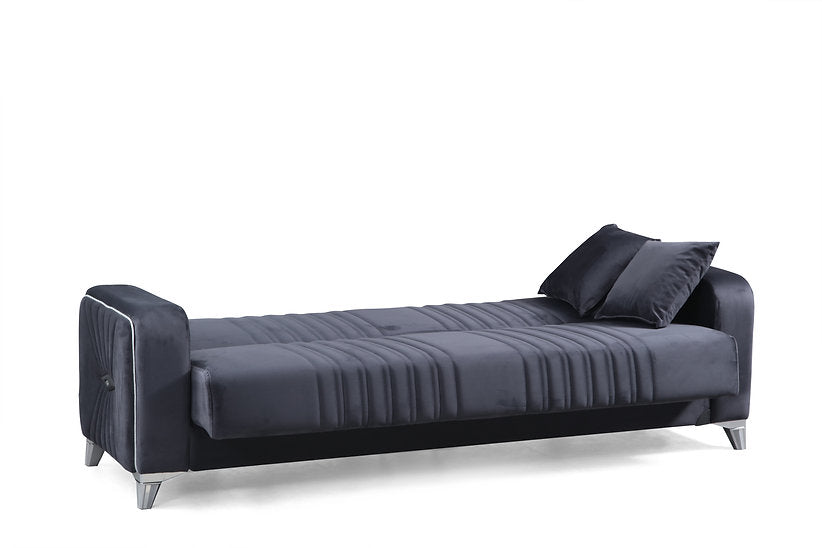 dark grey fabric sofa set