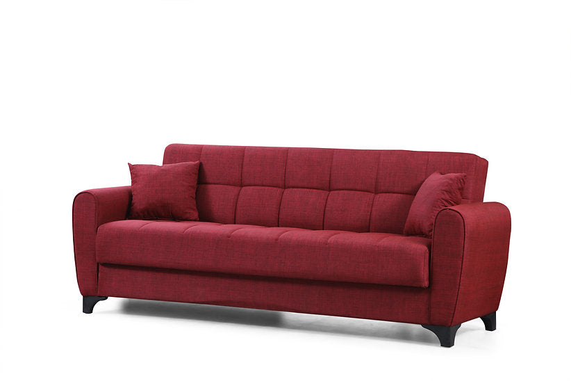 burgundy fabric sofa set