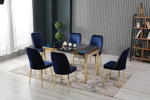 navy blue dining set