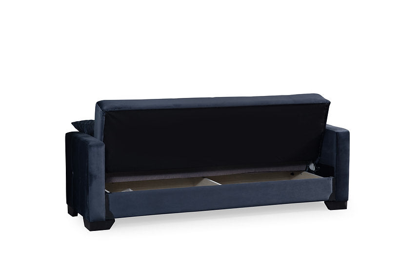 black fabric sofa set