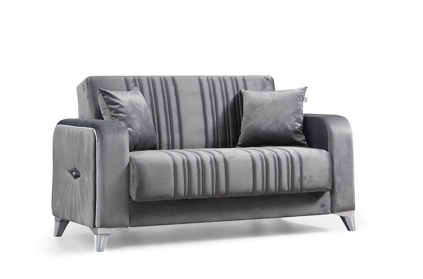 light grey fabric sofa set