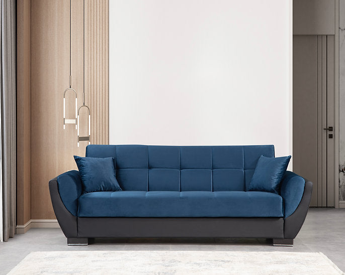 navy fabric sofa set