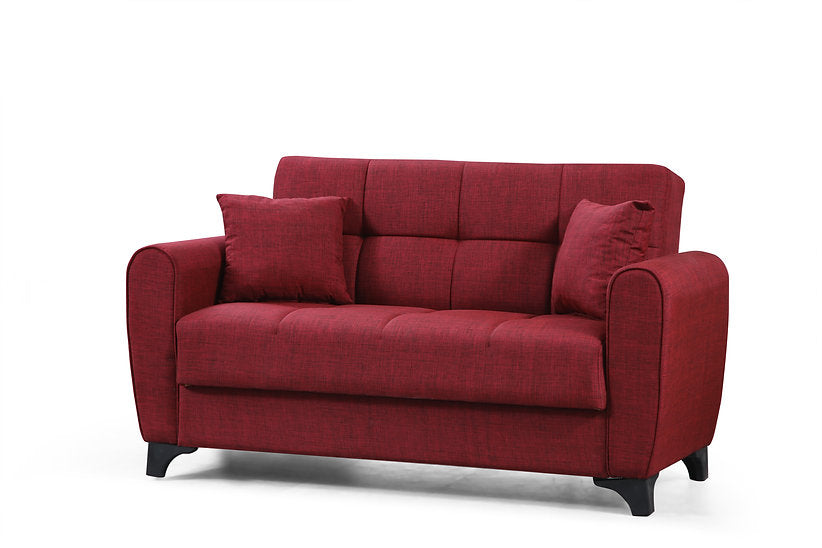 burgundy fabric sofa set