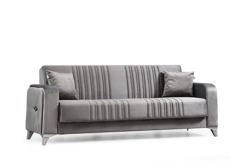 light grey fabric sofa set