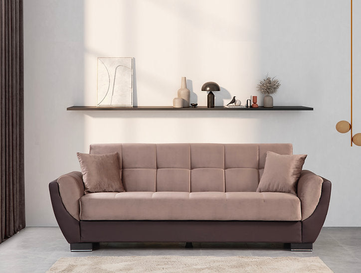 beige fabric sofa set