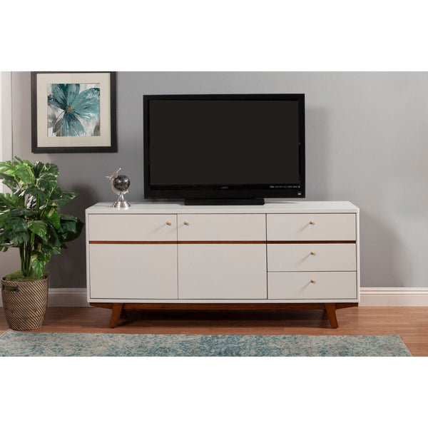 white wooden tv unit