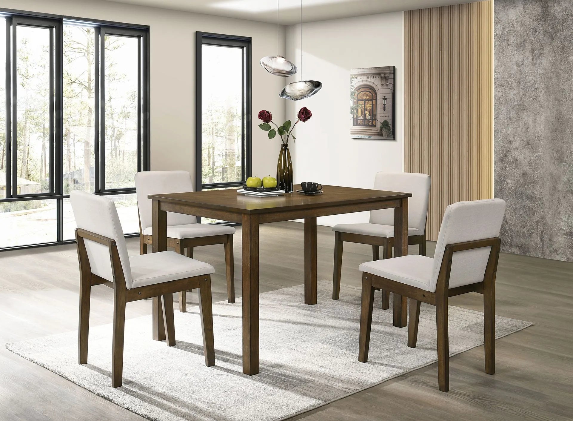 dark walnut dining set