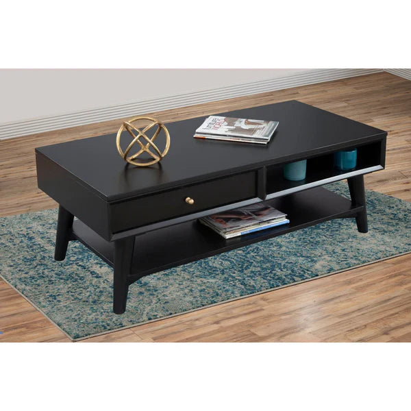 black wood coffee table