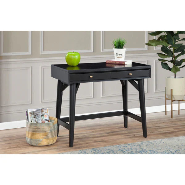 black wood console table