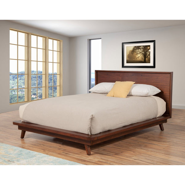walnut single bed