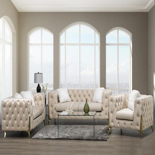 beige fabric sofa set