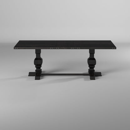 black dining table