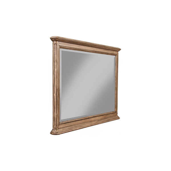 brown wall mirror